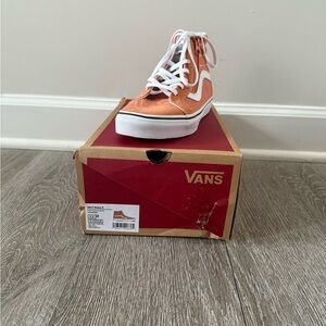 Vans Bold Orange and White High-Tops